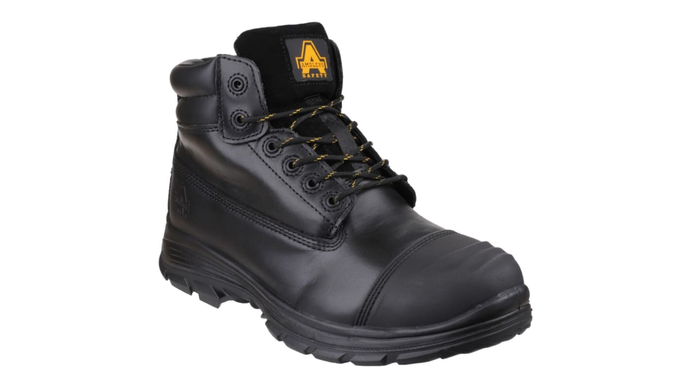 Amblers FS301 Black Steel Toe Capped Men's Safety Boots, UK 10, EU 44