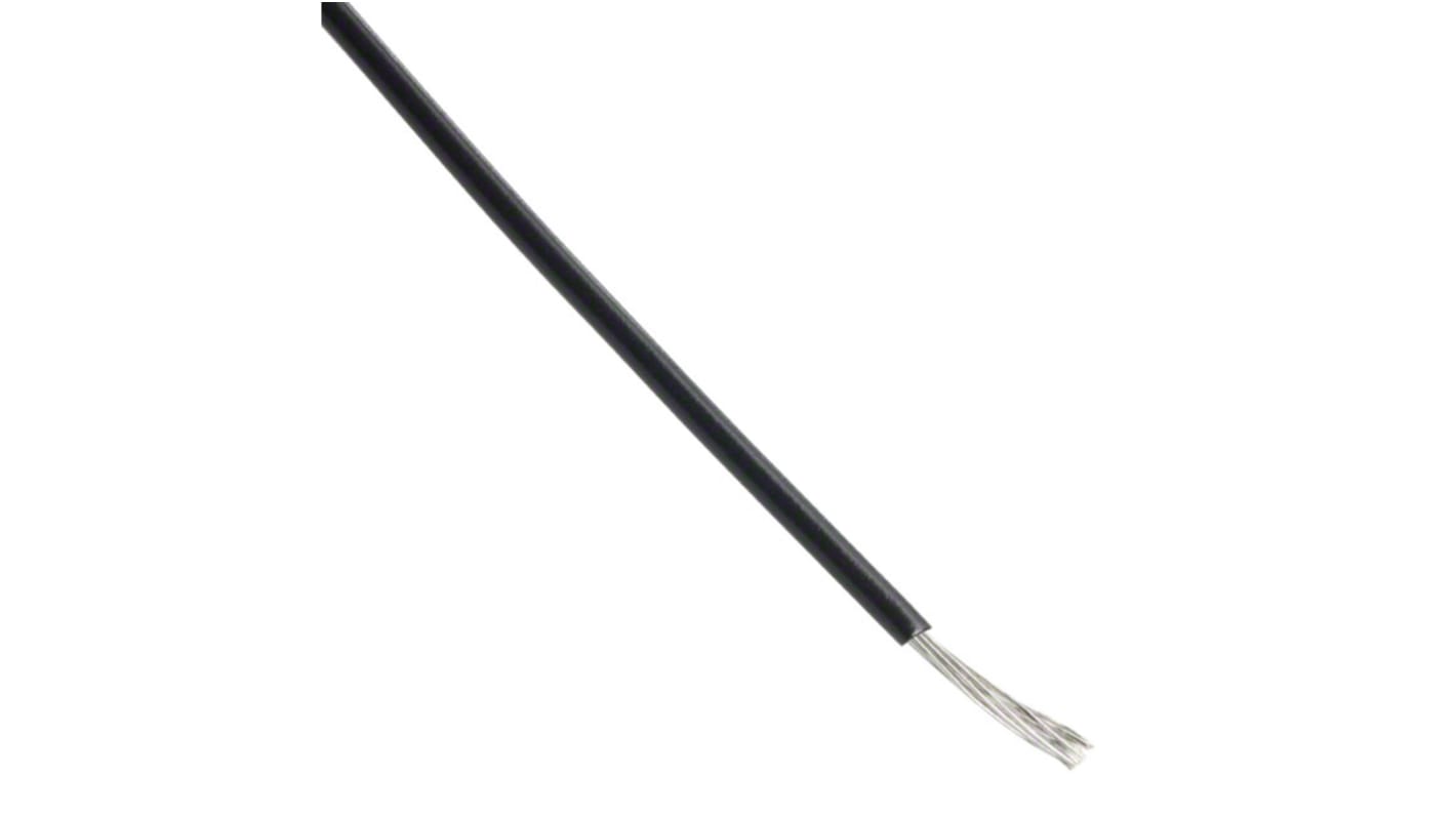 Alpha Wire 7131 Series Black 0.33 mm² Hook Up Wire, 22 AWG, 7/0.25 mm, 30m, PVC Insulation