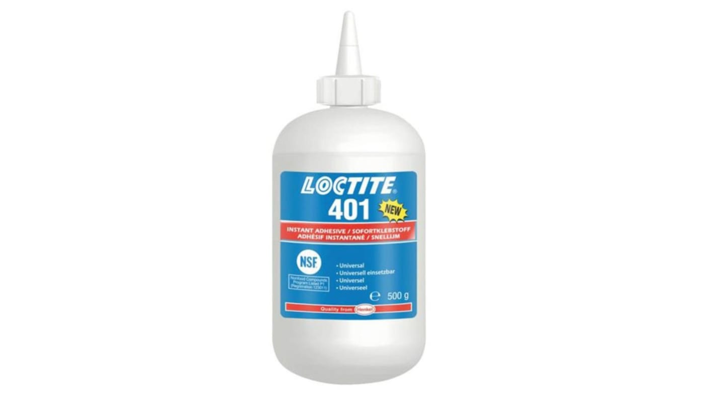 Adesivo istantaneo Loctite Loctite 401, col. Trasparente da 500 g