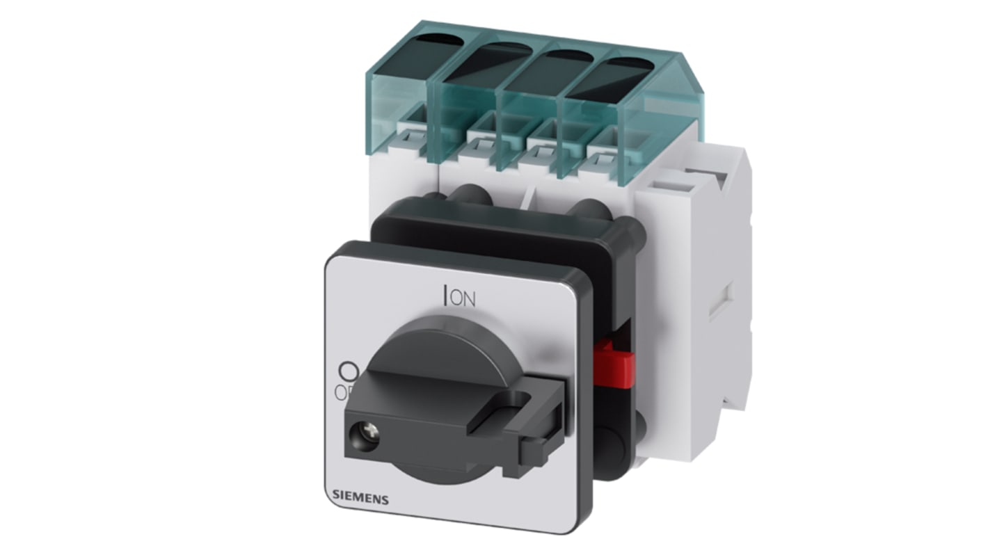 Siemens 3 Pole DIN Rail Isolator Switch - 63A Maximum Current, 22kW Power Rating, IP65