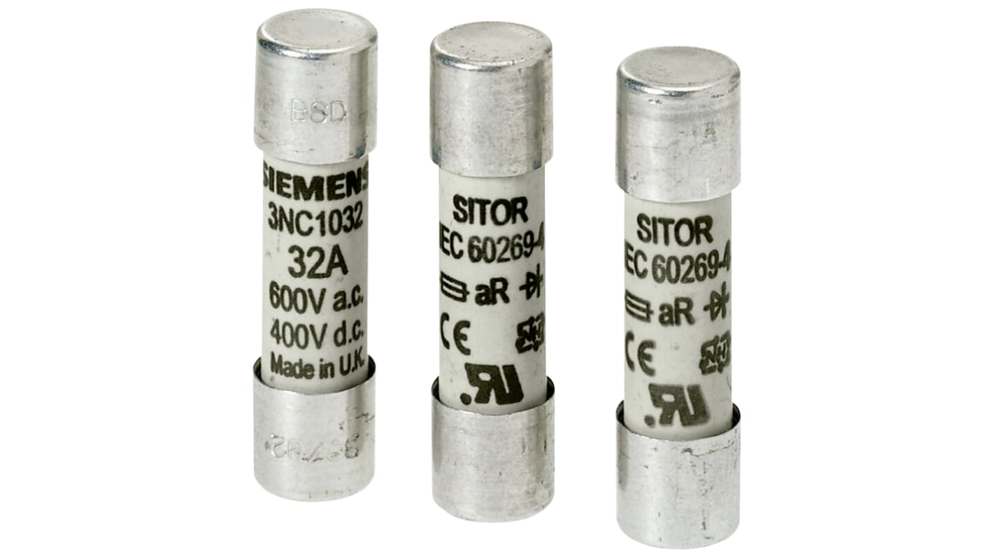 Siemens 25A Cartridge Fuse, 22x58mm