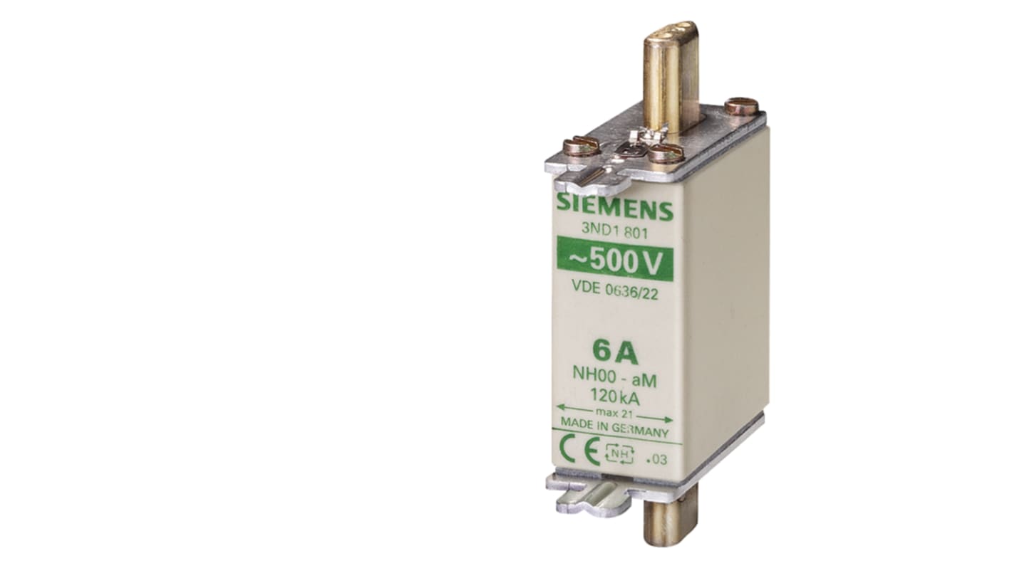 Siemens NH-Sicherung NH000, 500V ac / 10A