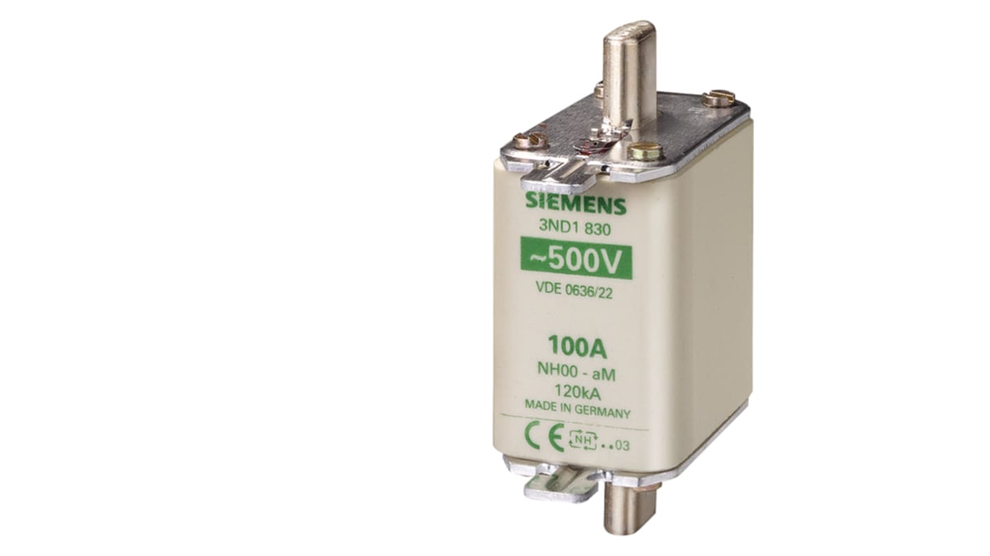 Siemens 160A NH Fuse, NH00, 440 - 500V ac/dc