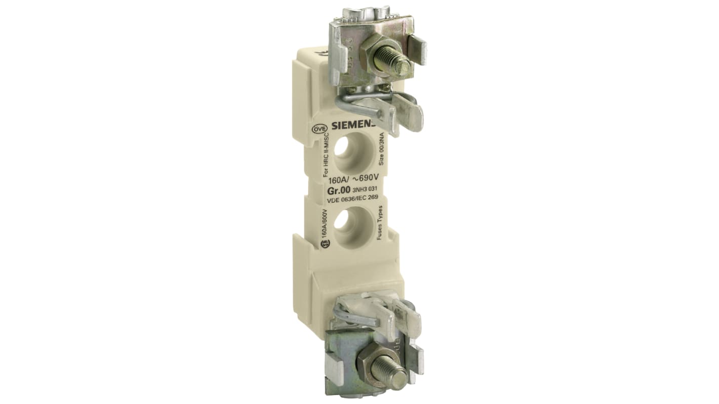 Siemens 160A Fuse Holder for NH00 Fuse, 1P, 690V