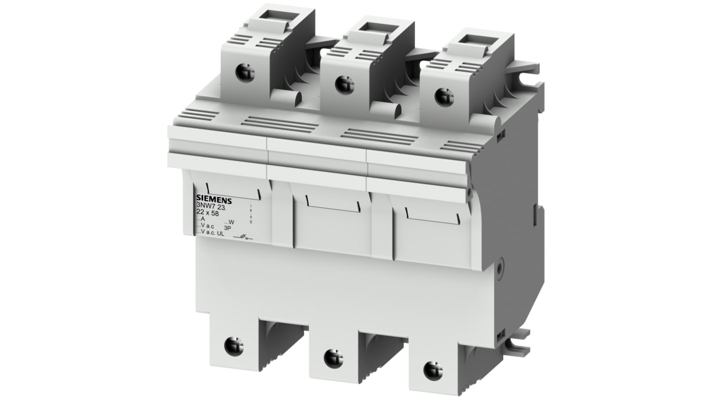 Portafusibili Siemens 22.2 x 58mm, 3, 100A, 690V ca