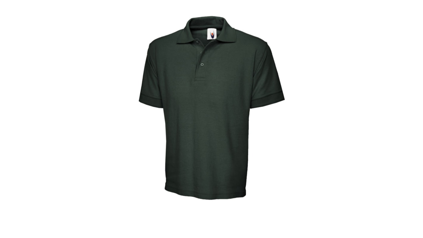 Polo manches longues Uneek UC102, Vert, en Coton, polyester