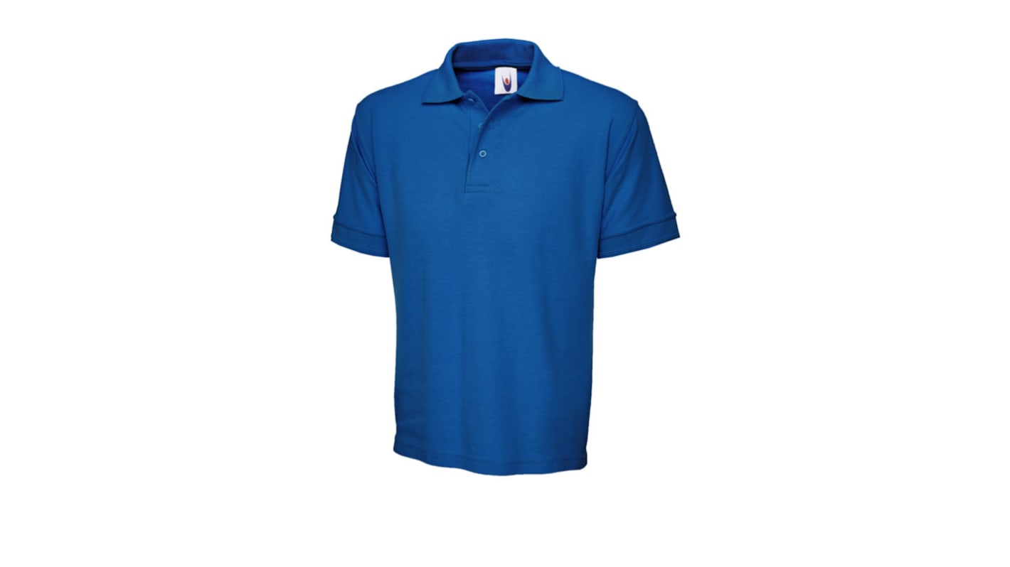 Uneek UC102 Langarm Polohemd, Baumwolle, Polyester Blau