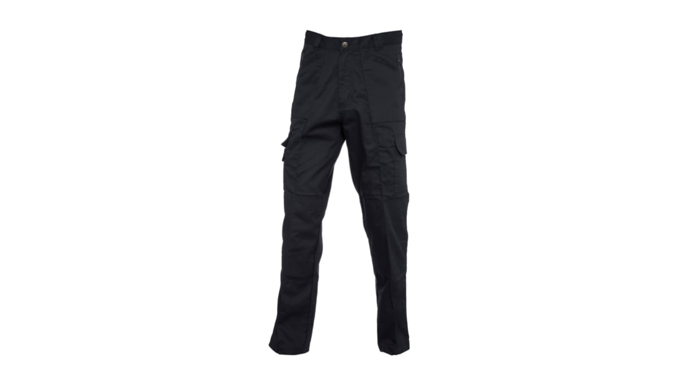 Pantalón para Hombre, pierna 31plg, Negro, 35 % algodón, 65 % poliéster UC903 28plg 71cm