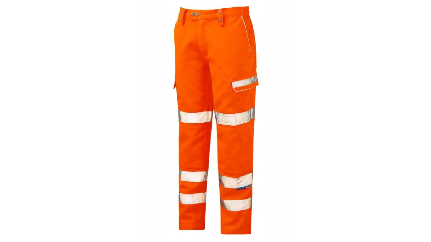 PULSAR PR336LDS Orange Water Repellent Hi Vis Trousers, 40in Waist Size