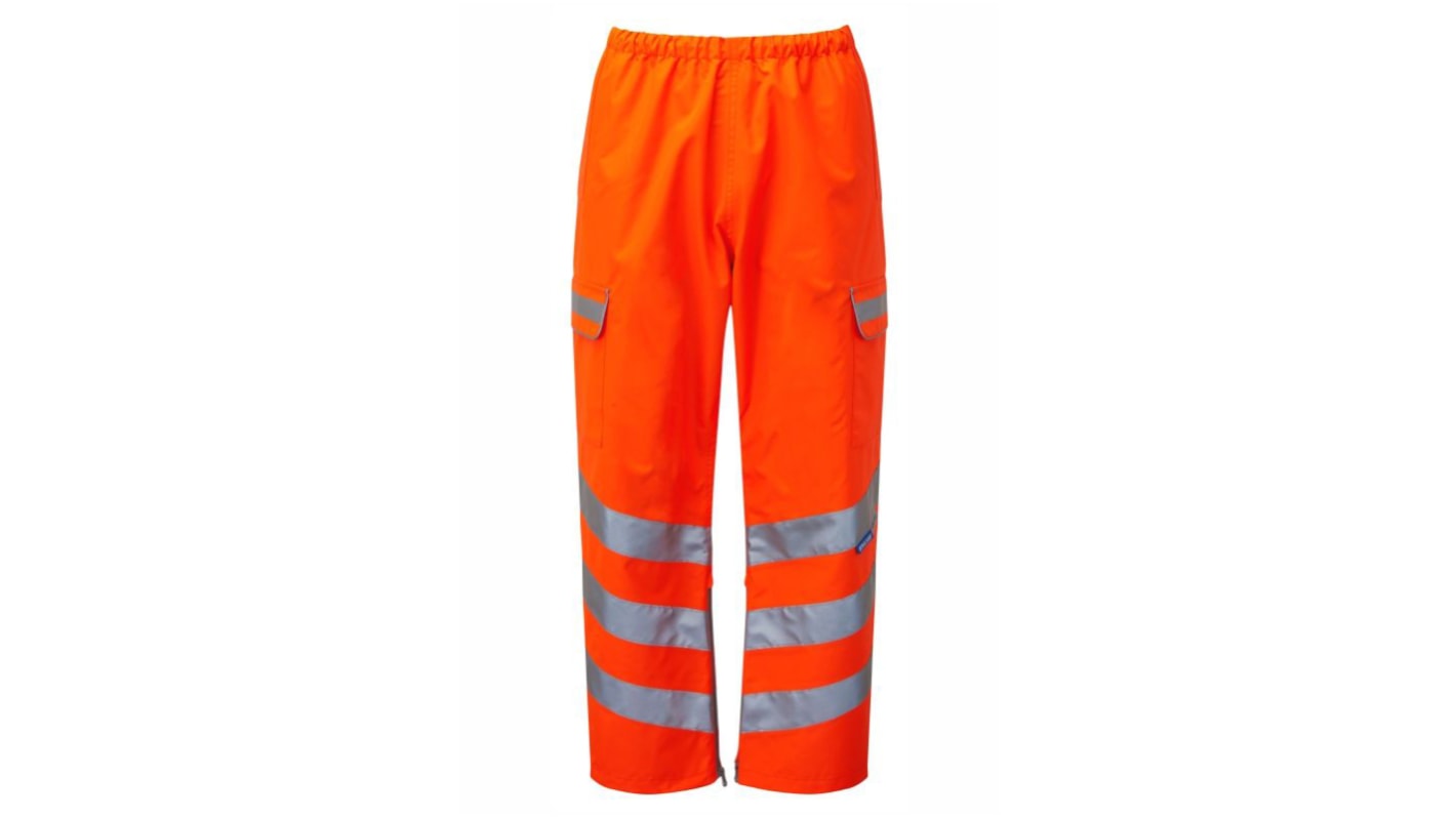 Pantalon haute visibilité PULSAR PR503R, taille 44 to 47pouce, Orange, Imperméable