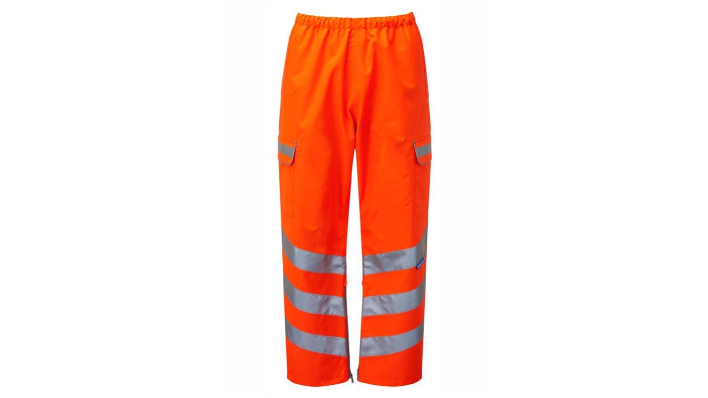 Pantalon haute visibilité PULSAR PR503, taille 39 to 42pouce, Orange, Respirant, Imperméable