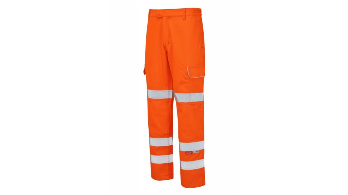 Pantalones de alta visibilidad PULSAR, talla 42plg, de color Naranja