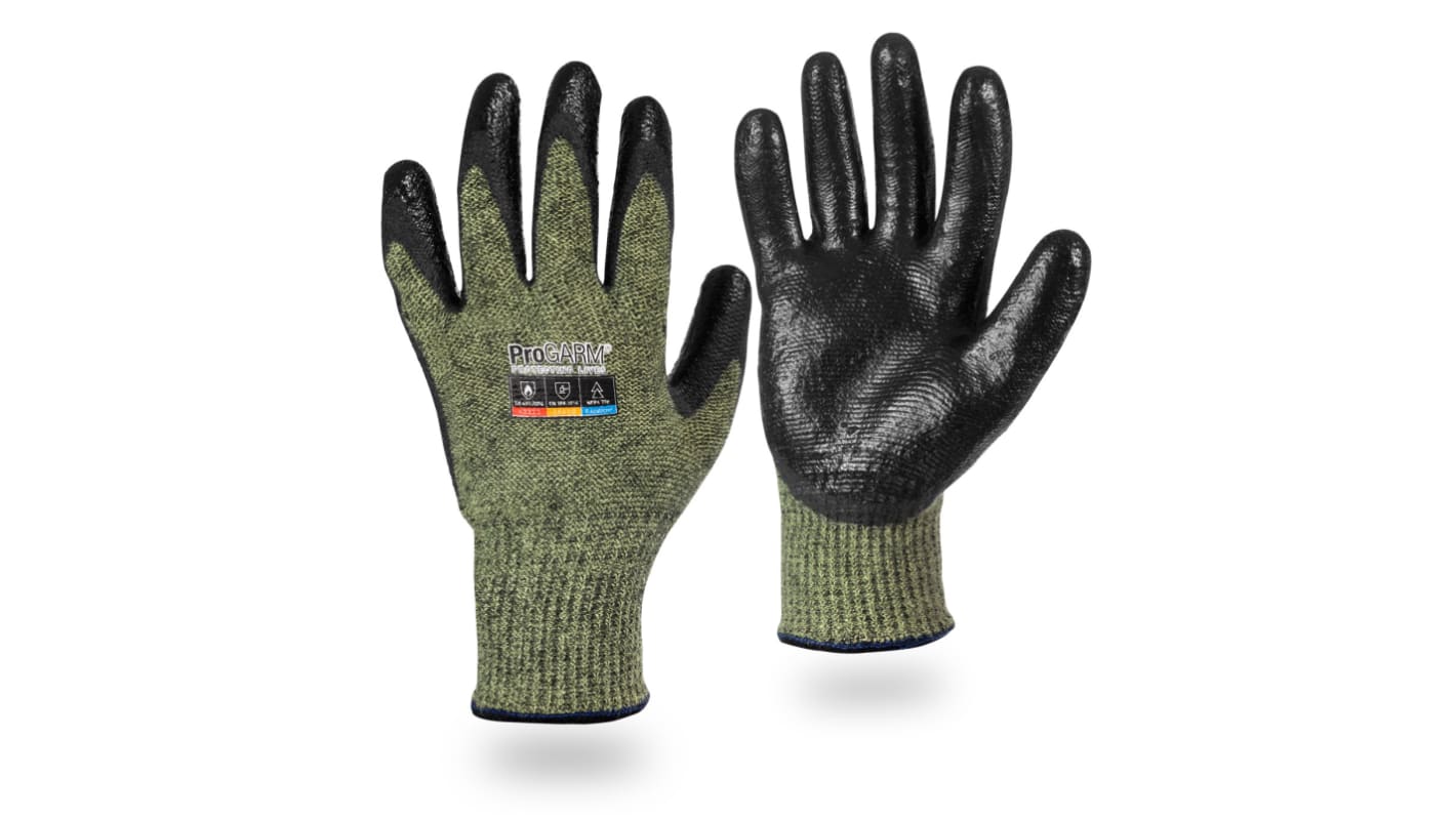 Guantes de trabajo Negro ProGARM serie PROGARM 2700, talla 11, con recubrimiento de Neopreno