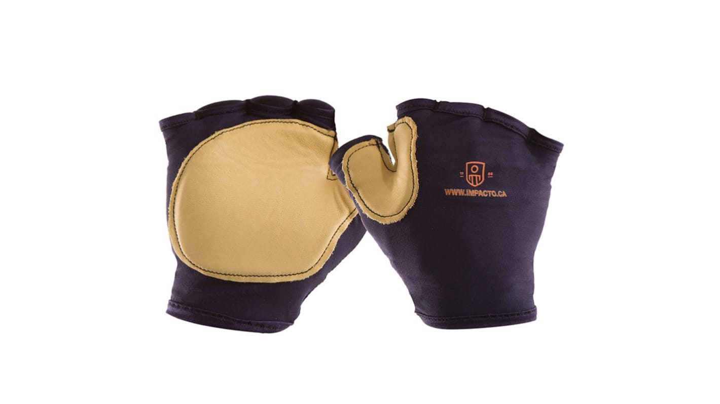Impacto 502-20 Black Nylon Anti-Vibration Gloves, Size 8, Medium, Polymer Coating