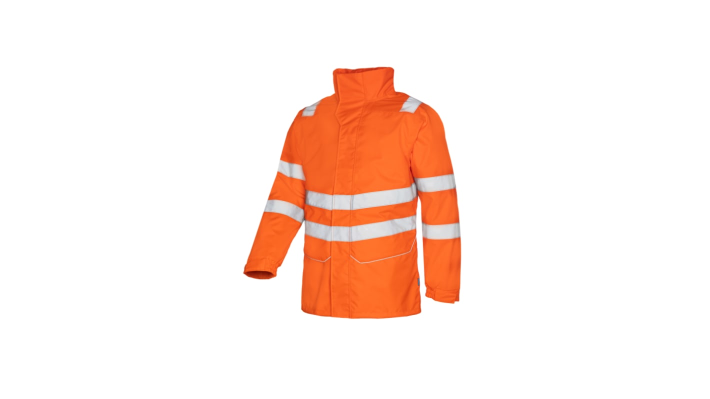 4-In-1 Hi Visibility Rain Jacket With De