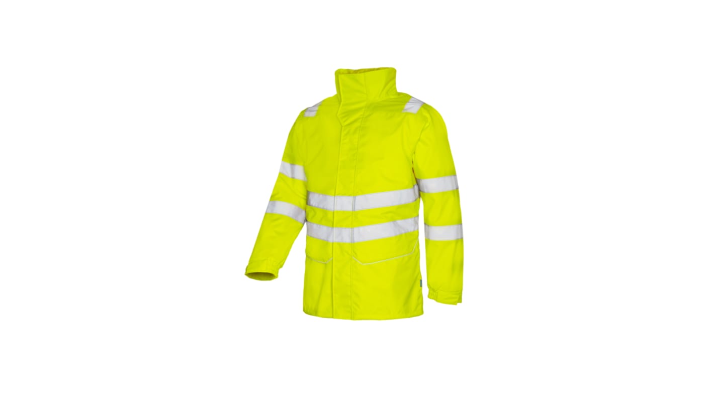 4-In-1 Hi Visibility Rain Jacket With De