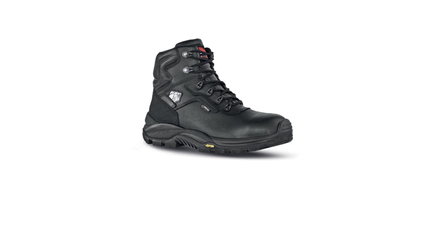 Boot Black Water Resistant Leather With