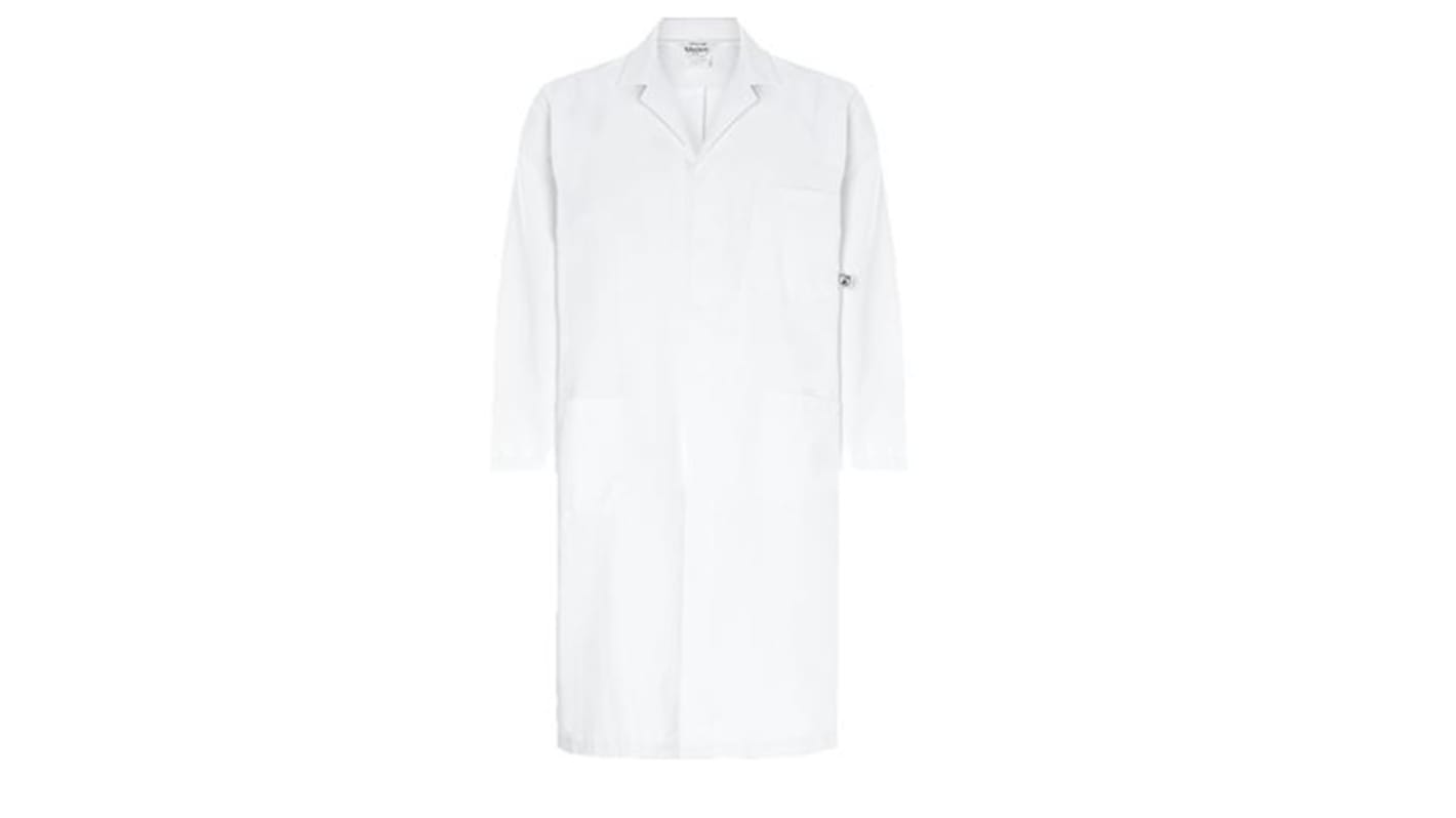 Blouse Blanche De Laboratoire – Pour Homme Et Femme, Manches Longues, Poche Et Boutons – Tissu Innovant, Lavable