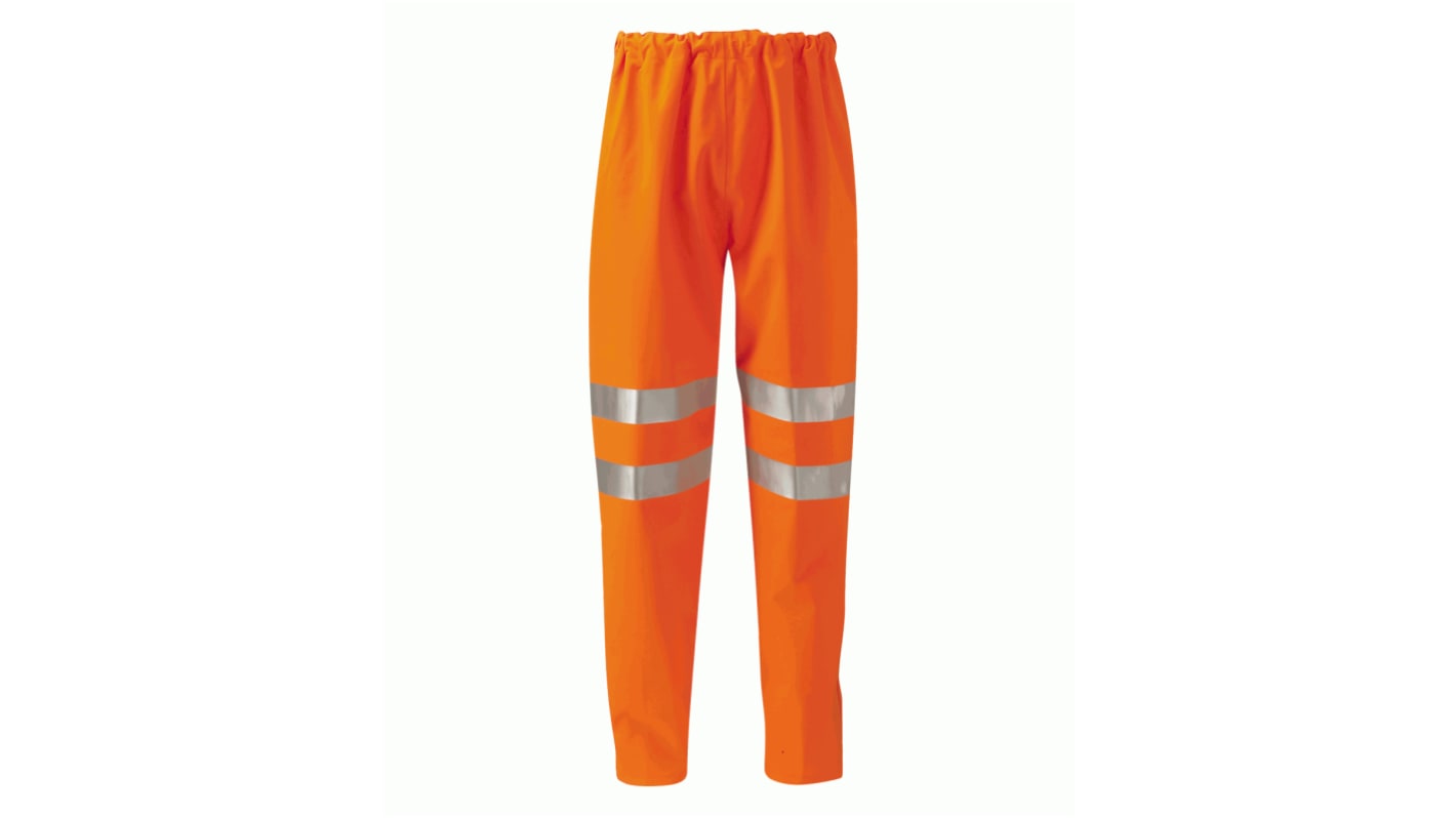 Orbit International GB3FWTR Orange Waterproof Hi Vis Trousers, 28in Waist Size