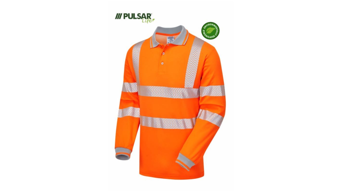Praybourne Lang Orange LFE904 Warnschutz Polohemd