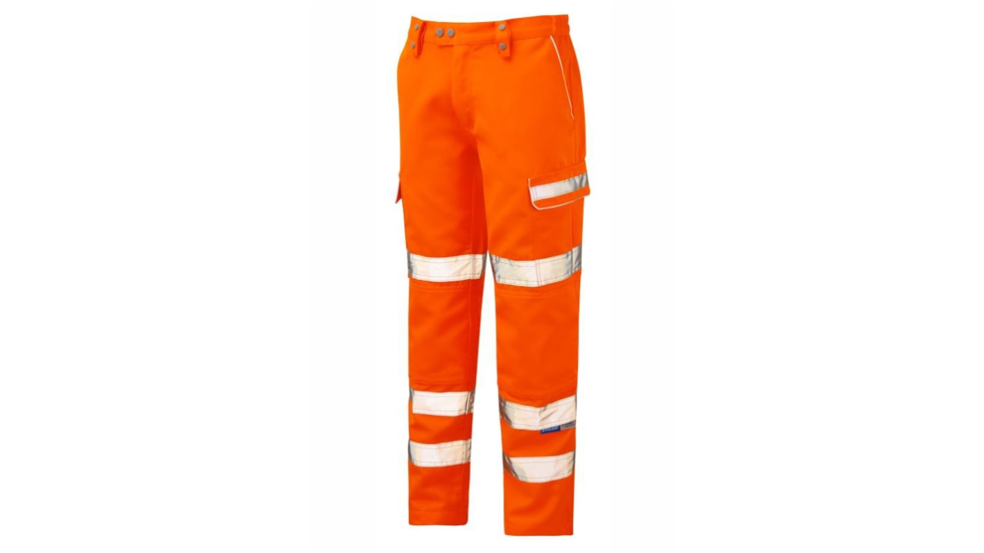 Pantalon haute visibilité Praybourne PR336, taille 48pouce, Orange, Hydrofuge