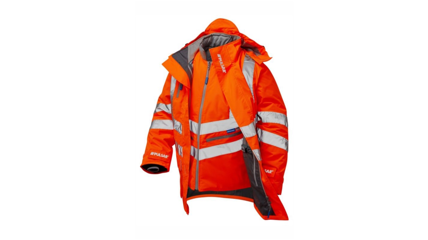 Praybourne PR497 Orange Hi Vis Jacket, XXL