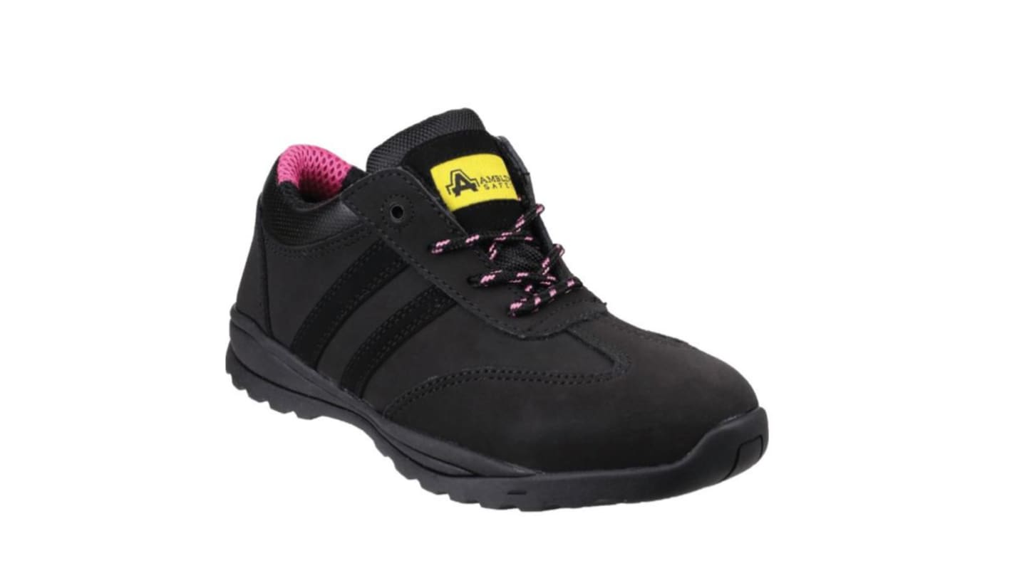 Trainer Shoe Ladies Black Steel Toe Cap