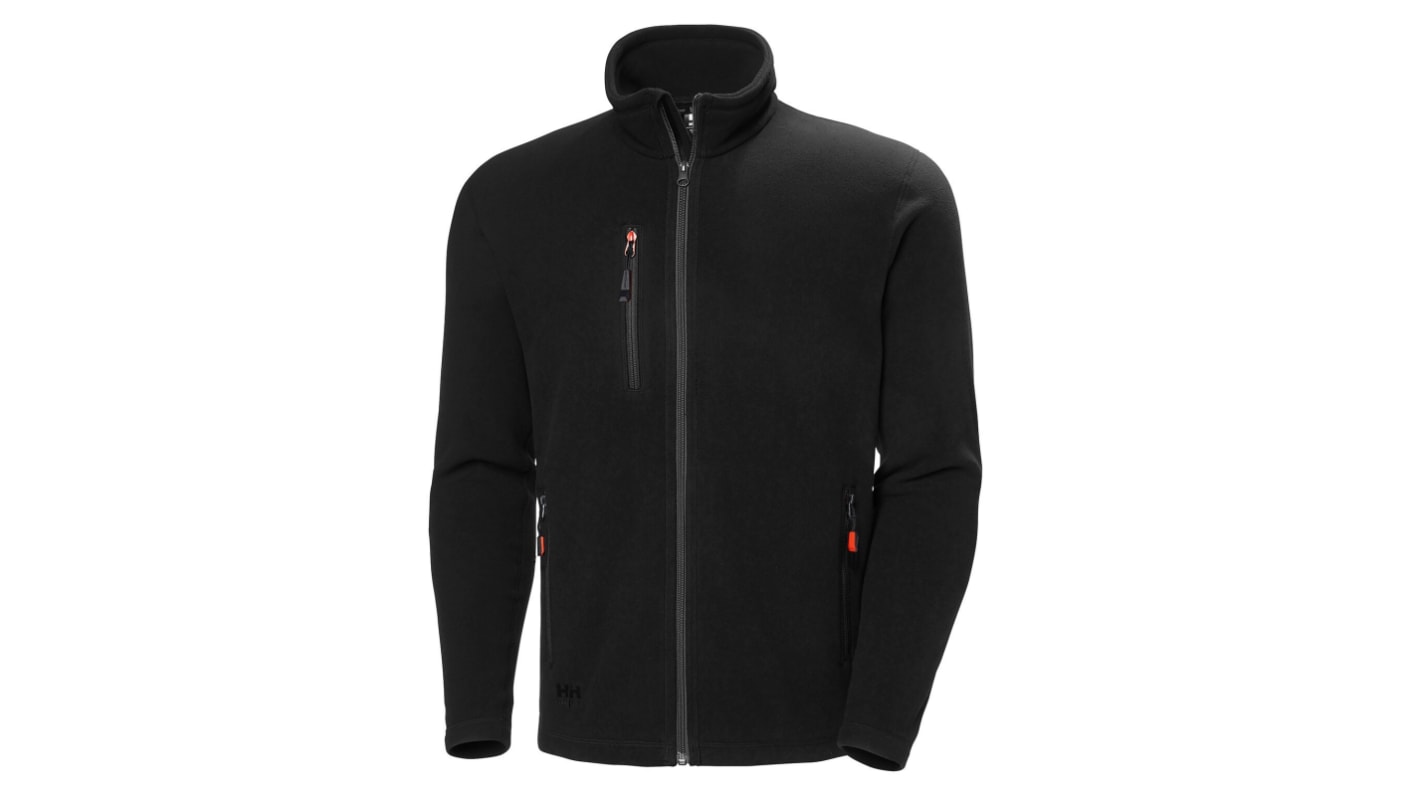 Jacket Fleece Oxford Black Full Zip - 2X