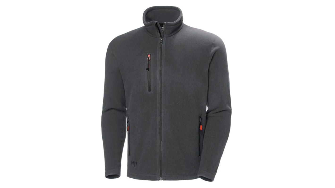 Jacket Fleece Oxford Black Full Zip - M