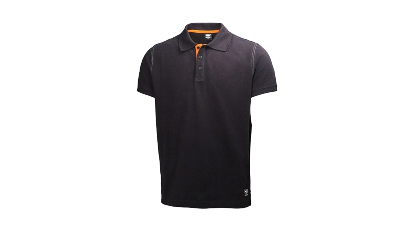 Helly Hansen 79025 Polohemd, 100 % Baumwolle Schwarz