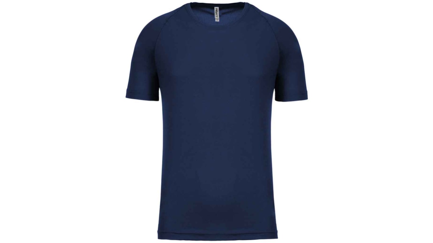 T-shirt manches courtes Bleu marine, 100 % polyester