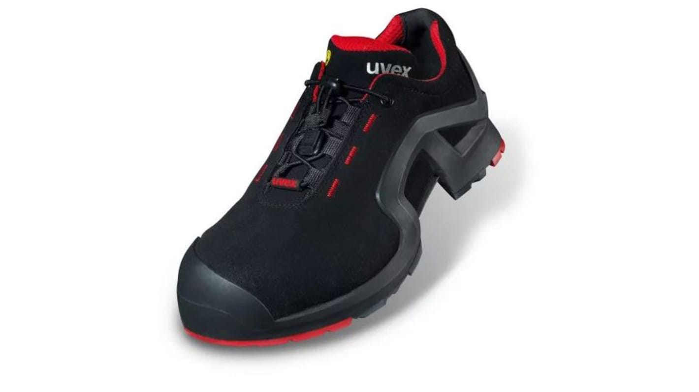 Uvex Uvex 1 Unisex Black, Red Composite  Toe Capped Safety Trainers, UK 7, EU 41