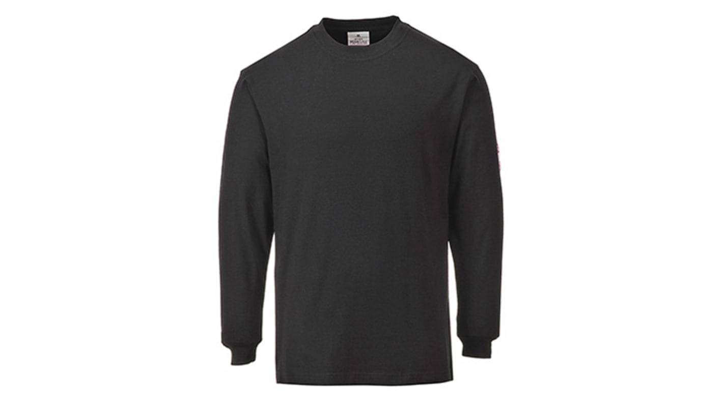 Portwest Navy 1 % Carbon Fibre, 60 % Modacrylic, Cotton Long Sleeve T-Shirt