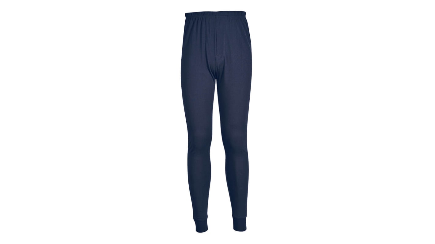 Portwest Navy 1 % Carbon Fibre, 60 % Modacrylic, Cotton Thermal Long Johns, XXL