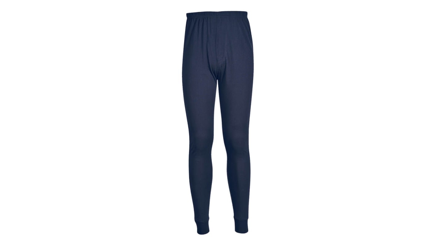 Pantaloni termici Portwest di colore Blu Navy, taglia L, in 1% fibra di carbonio, 60% modacrilico, Cotone