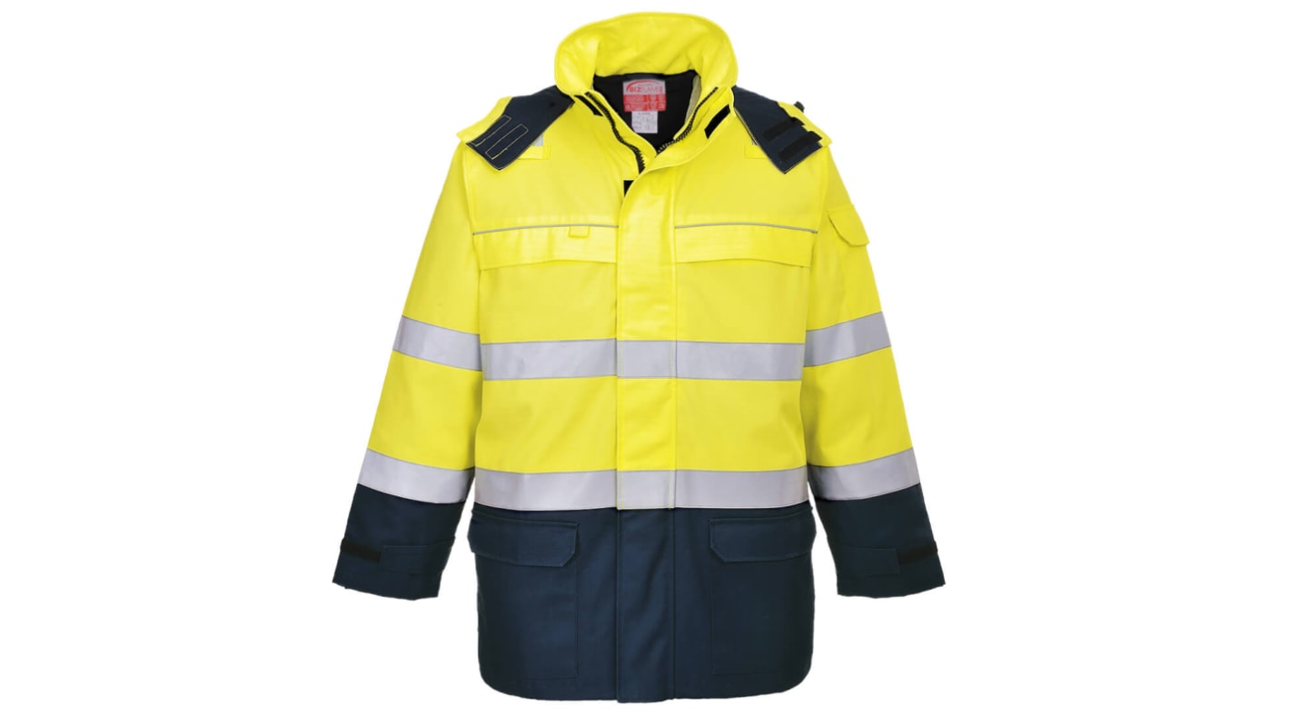 Portwest FR79 Yellow/Navy Unisex Hi Vis Jacket, L