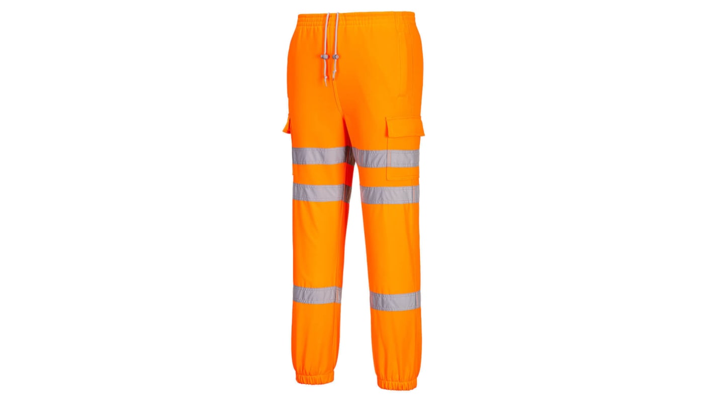 Portwest RT48O Orange Waterproof Hi Vis Trousers, 36in Waist Size