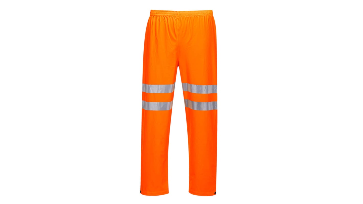 Portwest RT51 Orange Breathable, Waterproof Hi Vis Trousers, 36in Waist Size