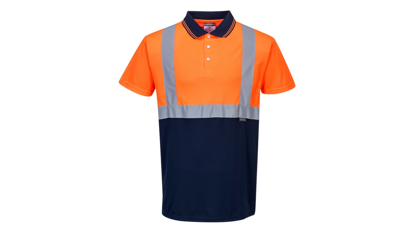 Portwest Kurz Gelb/Marineblau XXL S479 Warnschutz Polohemd