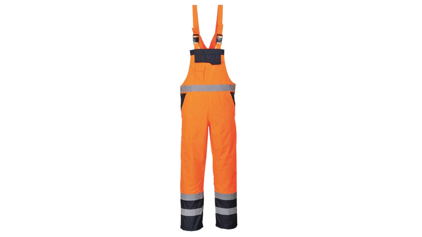 Portwest Unisex Wiederverwendbar  Overall Art Latzhose, Größe XXL Orange/Marine, Wasserdicht