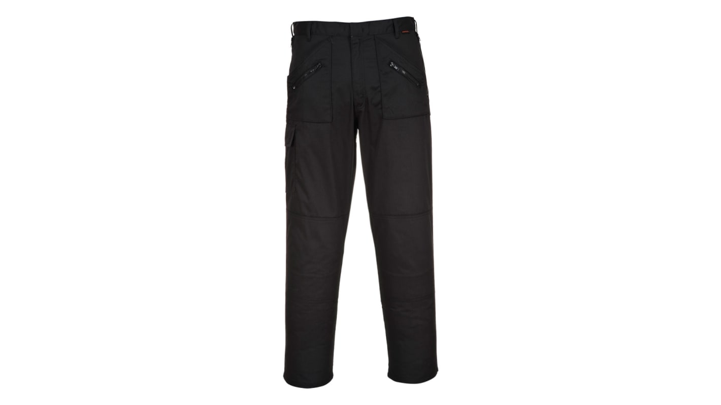 Pantalon Portwest S887, 100cm Unisexe, Noir/Vert/Blanc/Jaune en 35 % coton, 65 % polyester, Confortable, Souple