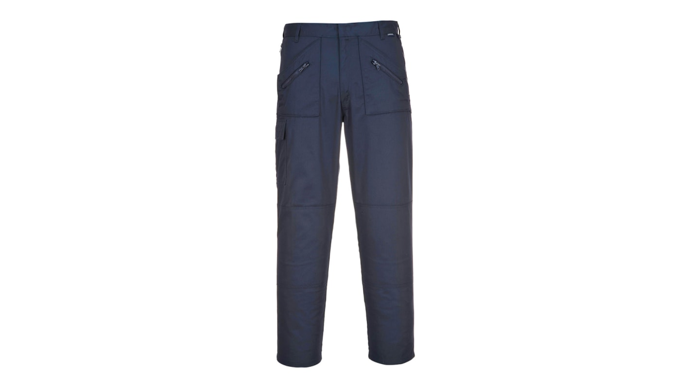 Pantalón para Unisex, pierna 31plg, Azul marino, Cómodo, Flexible, 35 % algodón, 65 % poliéster S887 32plg 80cm