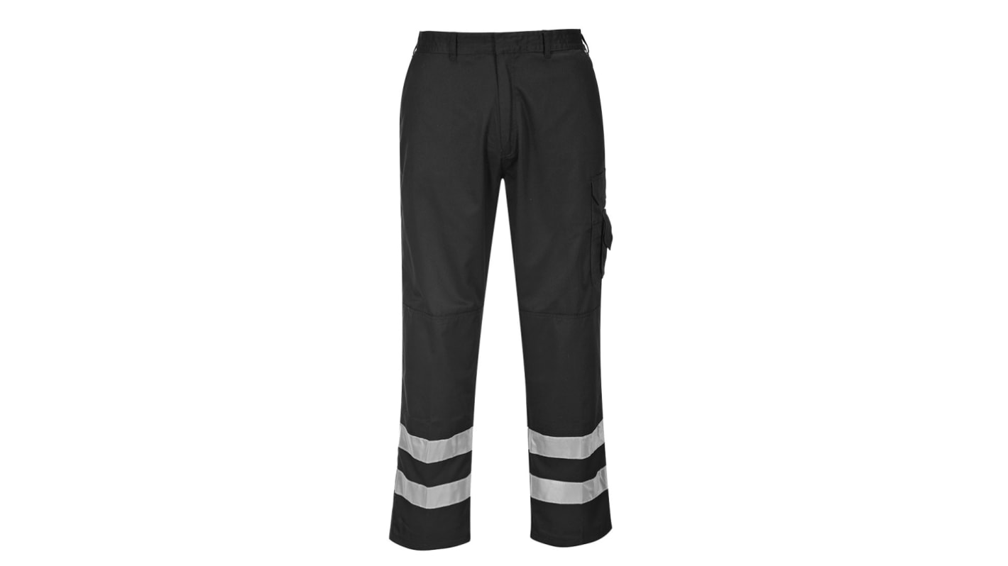 Portwest S917NR Navy Hi-Vis Hi Vis Trousers, 36in Waist Size