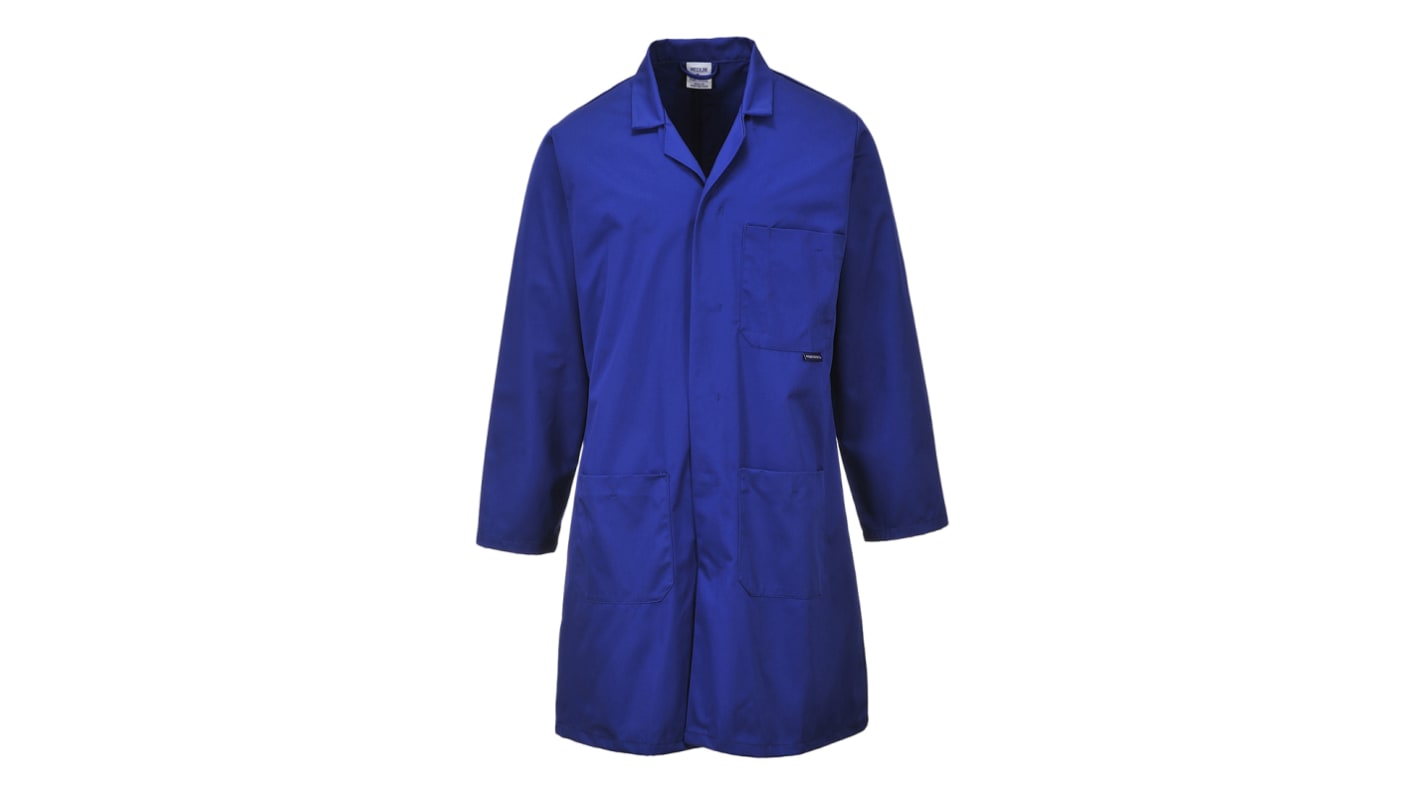 Bata de laboratorio Unisex Portwest de color Azul real, talla 2XL