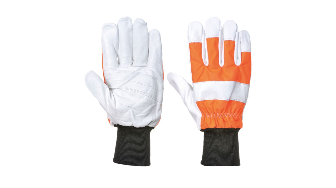 Gants Portwest taille 10, Protection tronçonneuse, 1 Paire, Orange