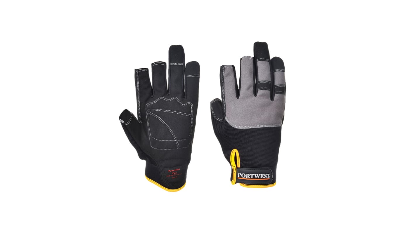 Portwest Grey Mechanic Gloves, Size 10, XL