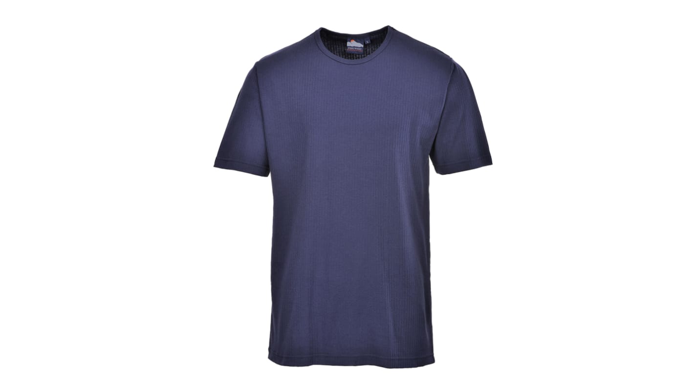 T-shirt manches courtes Bleu marine, Coton, polyester