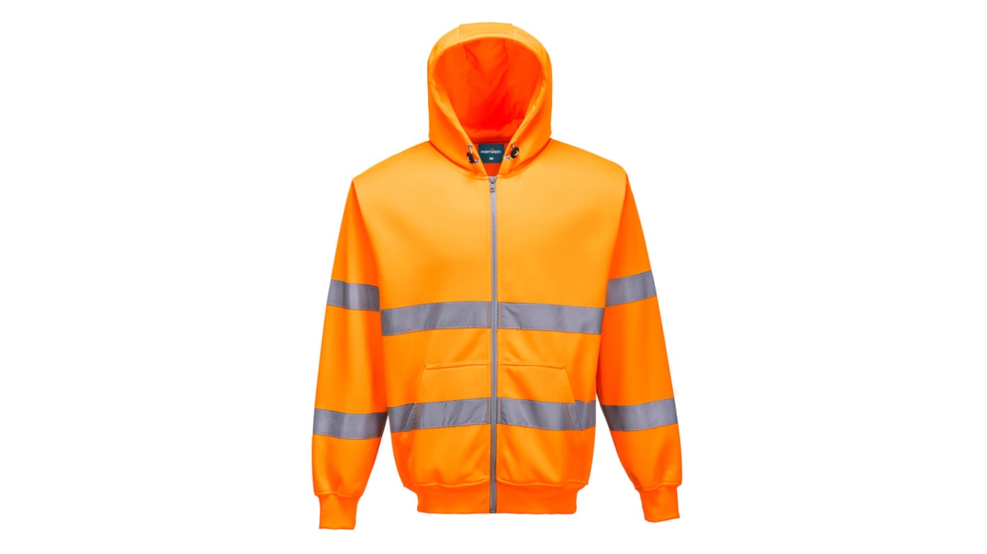 Portwest Yellow Unisex Hi Vis Hoodie, 2XL