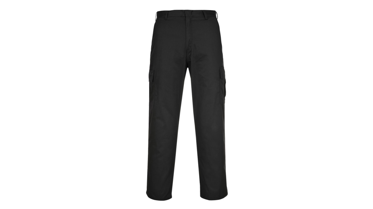 Pantalon Portwest C701, 72cm Unisexe, Noir/Vert/Blanc/Jaune en 35 % coton, 65 % polyester, Confortable, Souple