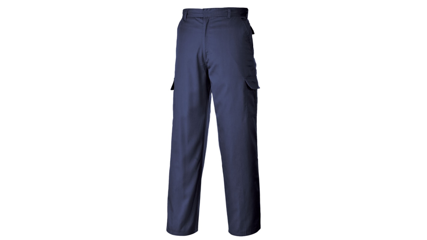 Pantalón para Unisex, pierna 33plg, Azul marino, Cómodo, Flexible, 35 % algodón, 65 % poliéster C701 30plg 76cm